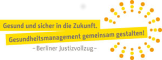 Logo des Beratungsprojektes "Gesundheitsmanagement gemeinsam gestalten!" im Berliner Justizvollzug