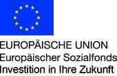 Logo der Europäischen Union - Europäischer Sozialfonds, Investition in Ihre Zukunft