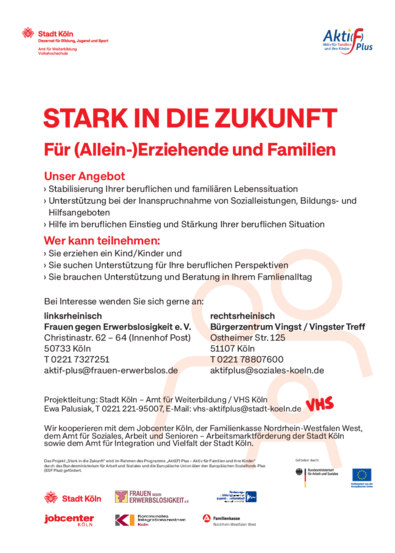 Plakat Stark in die Zukunft